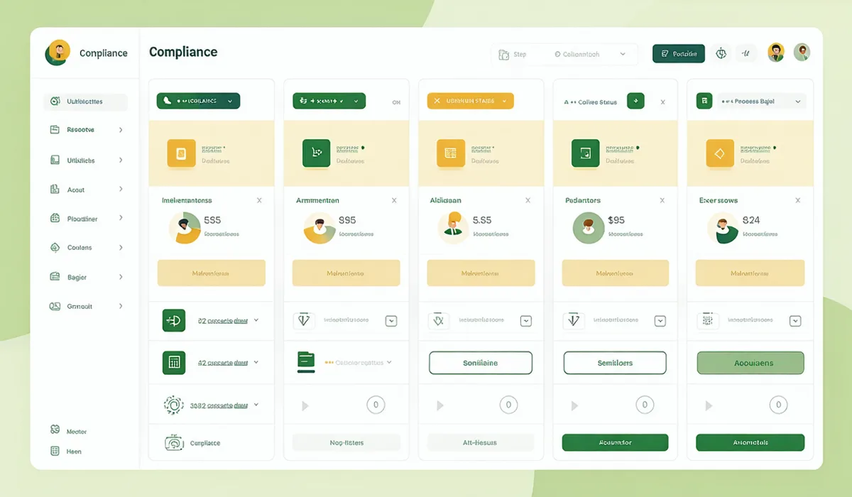 Seso H-2A compliance workflow interface showing petition tracking steps and status indicators